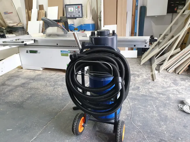 Dirt Eater HEPA industrial vacuum in action on a Houston jobsite