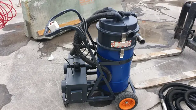 Dirt Eater HEPA industrial vacuum in action on a Houston jobsite