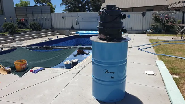 Dirt Eater Jr compact HEPA industrial vacuum in action on a jobsite