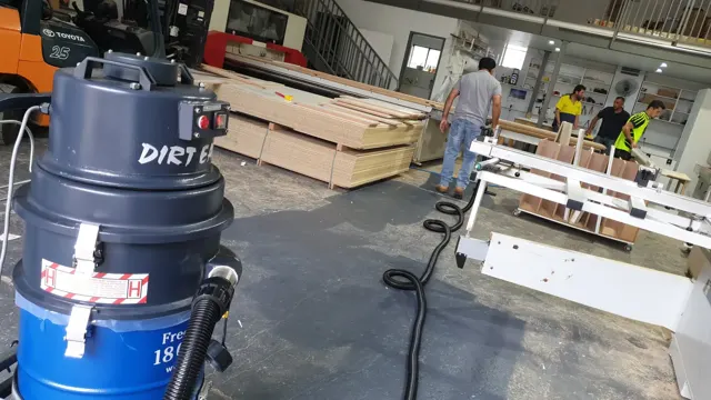 Dirt Eater HEPA industrial vacuum in action on a Houston jobsite