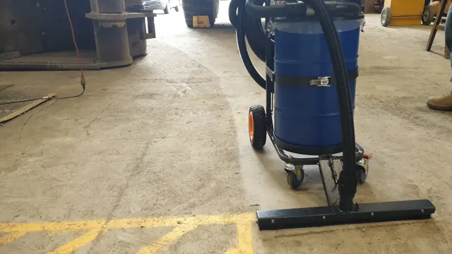 Dirt Eater HEPA industrial vacuum in action on a Houston jobsite