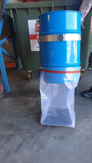Dirt Eater HEPA industrial vacuum in action on a Houston jobsite