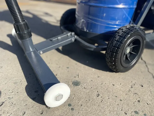 Dirt Eater Big Boss large HEPA industrial vacuum in action