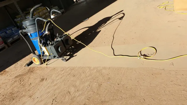 Dirt Eater HEPA industrial vacuum in action on a Houston jobsite