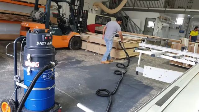 Dirt Eater HEPA industrial vacuum in action on a Houston jobsite
